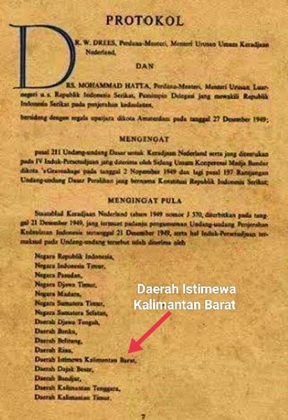 ANALISIS HUKUM TATA NEGARA DARI ASPEK HUKUM INTERNASIONAL PENGAKUAN DAERAH ISTIMEWA KALIMANTAN BARAT DALAM PROTOKOL PENYERAHAN KEDAULATAN 1949 ANALISIS HUKUM TATA NEGARA DARI ASPEK HUKUM INTERNASIONAL PENGAKUAN DAERAH ISTIMEWA KALIMANTAN BARAT DALAM PROTOKOL PENYERAHAN KEDAULATAN 1949