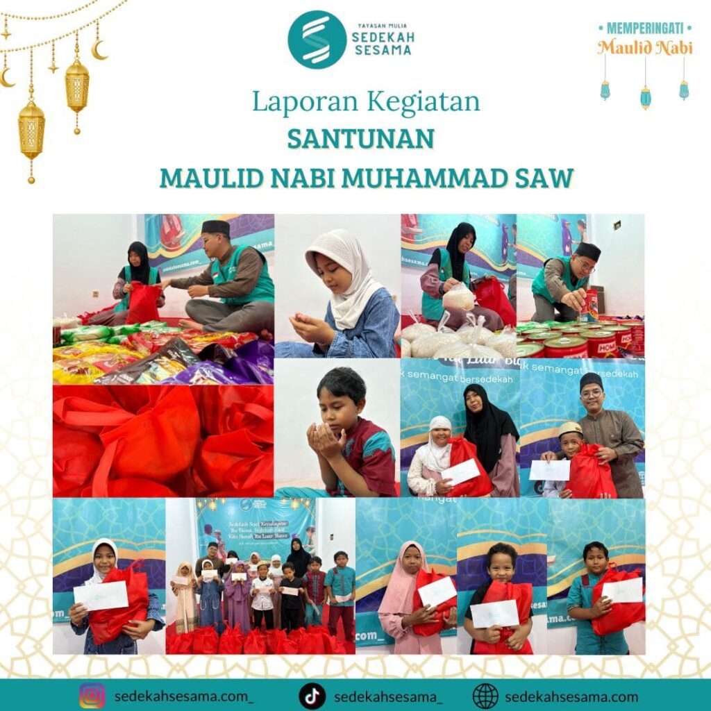 Santunan Yatim dan Dhuafa dalam Rangka Peringatan Maulid Nabi oleh Yayasan Mulia Sedekah Sesama